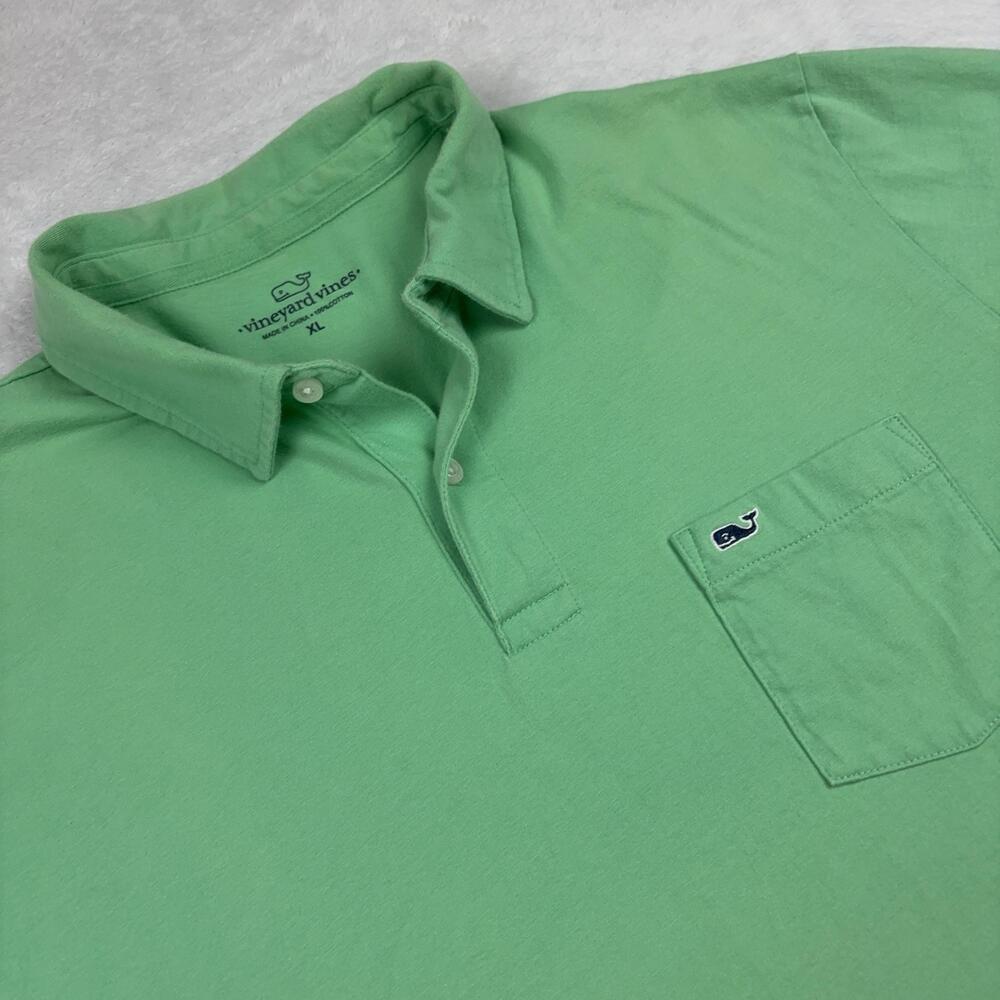 Vineyard Vines Polo Shirt Mens XL Green 100% Cotton Short Sleeve Classic Fit